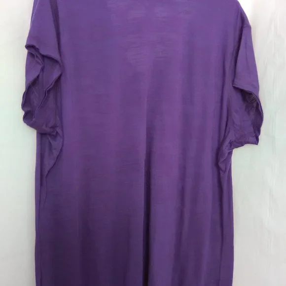 Route 66 Women's Short Sleeve Top Color Purple Size 3X - Picture 3 of 5